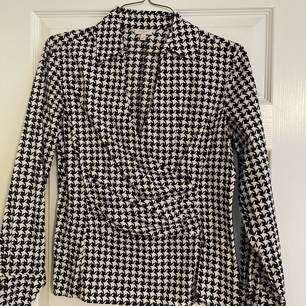Talbot’s houndstooth blouse